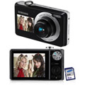 Câmera Digital PL100 12.2MP 3x Zoom LCDFrontal e Bateria + 2GB Samsung