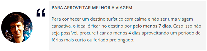 Para aproveitar melhor a viagem