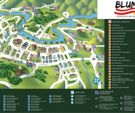 Mapa turístico de Blumenau