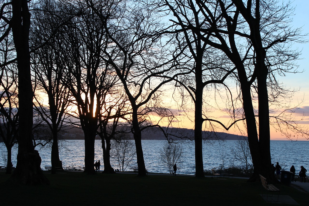 Pôr-do-sol em Kitsilano Beach