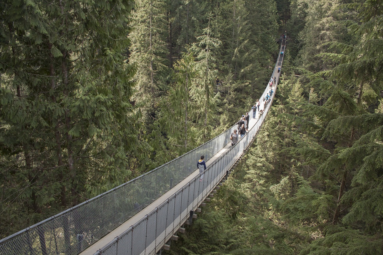 Ponte suspensa de Capilano em Vancouver