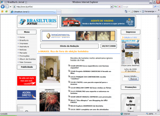 Sites de notícias do turismo Sites de notícias do turismo