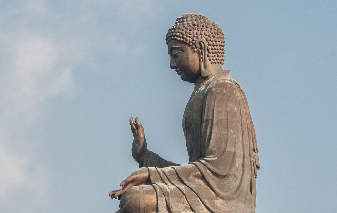 Essa é a estátua do buda gigante de Tian Tan em Hong Kong