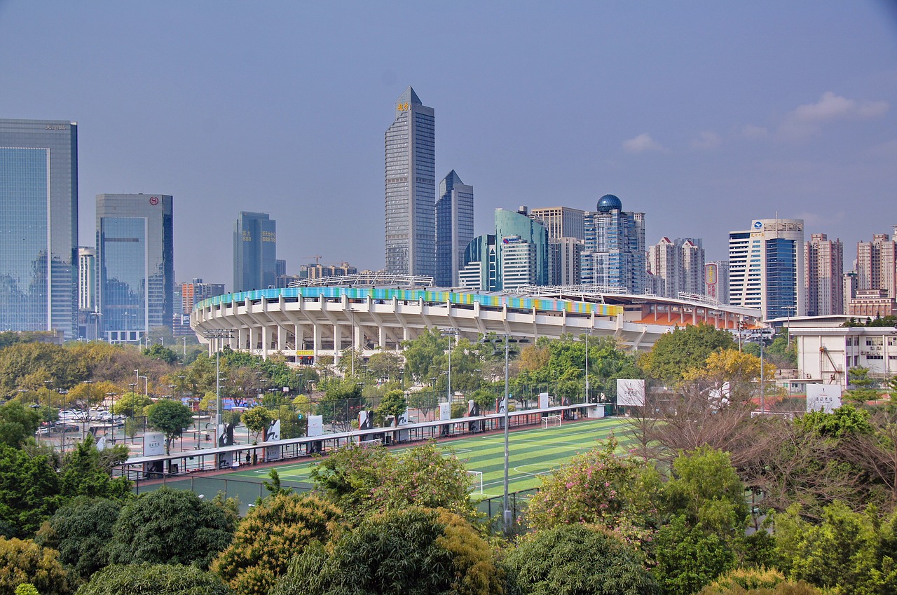 Vista da cidade de Guangzhou na China