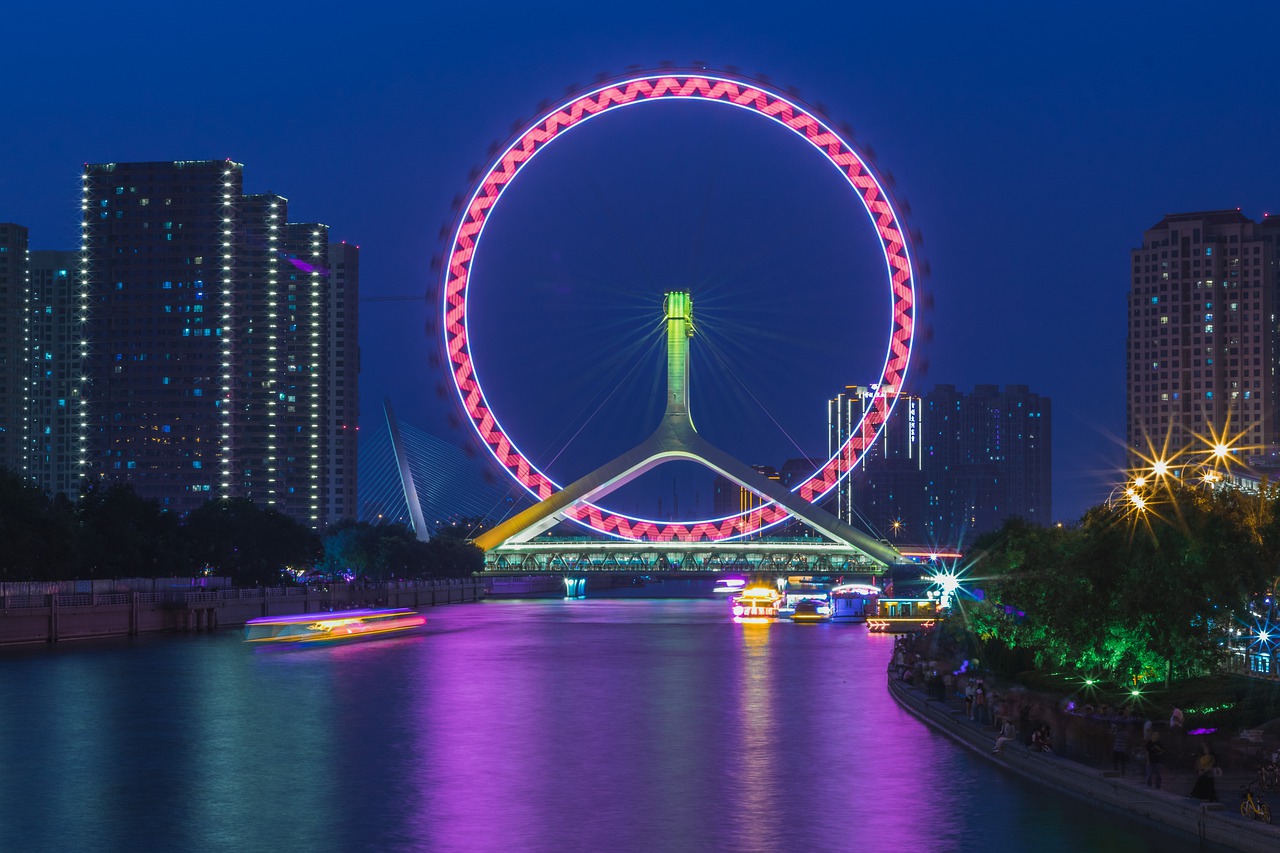 Essa é a Roda Gigante de Tianjin na China