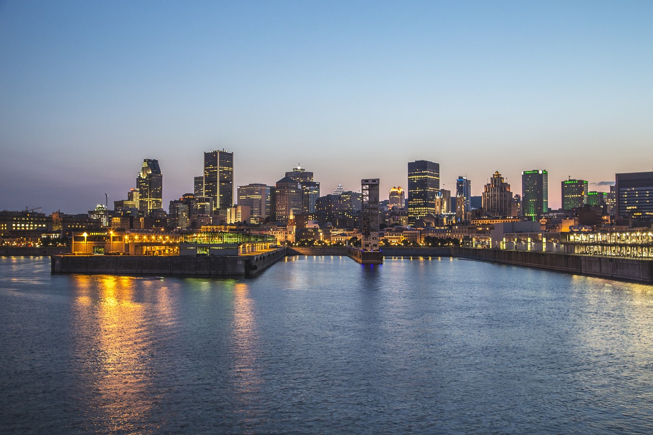 Vista da cidade de Montreal no Canadá