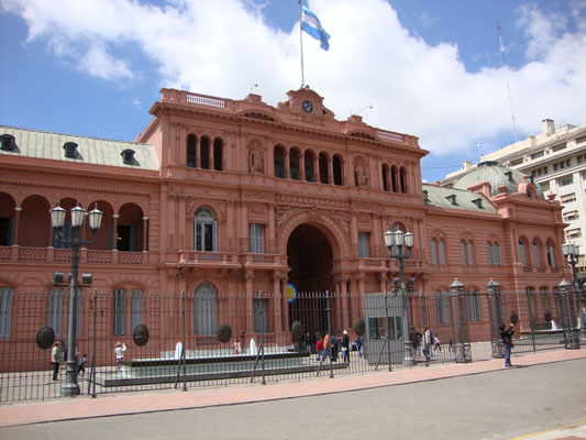 Essa é famosa Casa Rosada em Buenos Aires