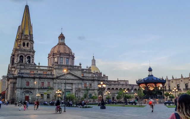 Catedral no Centro histórico de Guadalajara