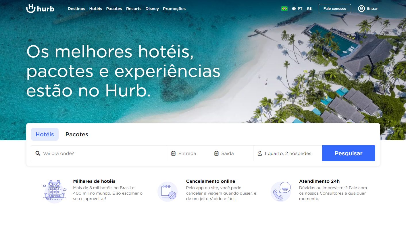 O site Hotel Urbano foi um dos que se adaptou e hoje virou Hurb