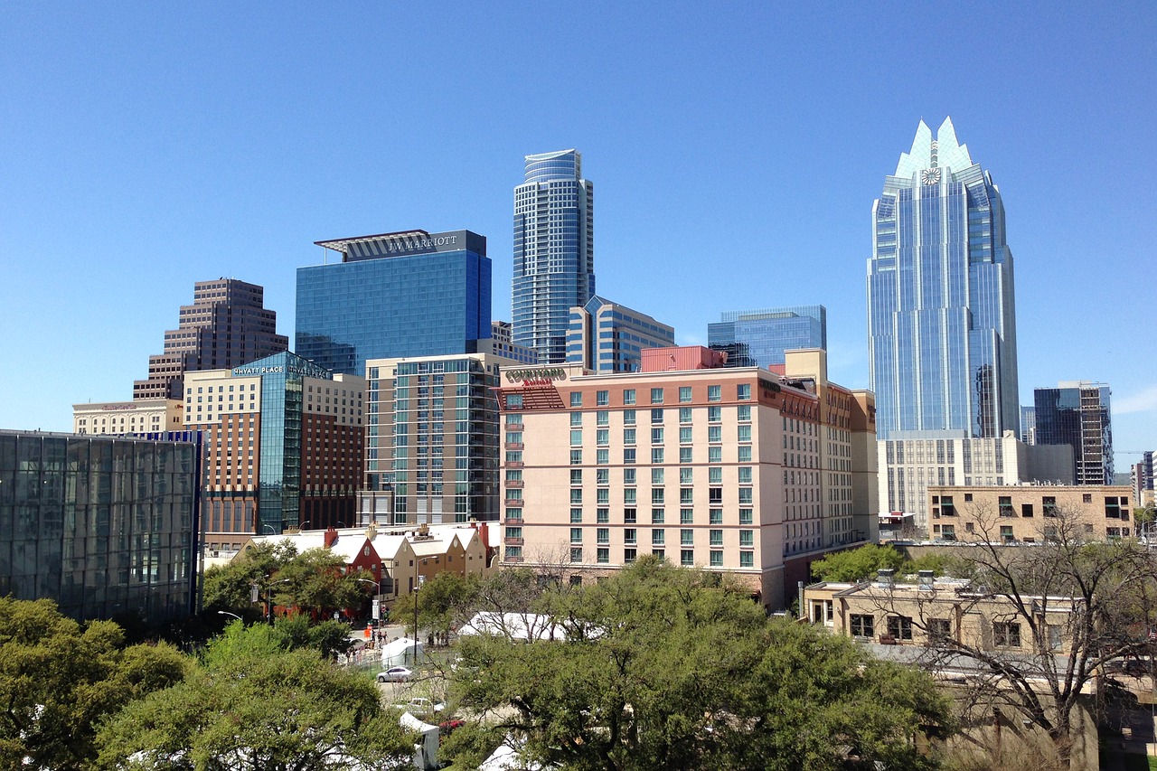 Vista da cidade de Austin no Texas nos Estados Unidos