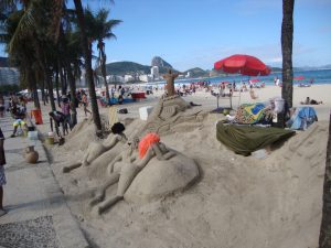 Esculturas de areia - Praia de Copacabana