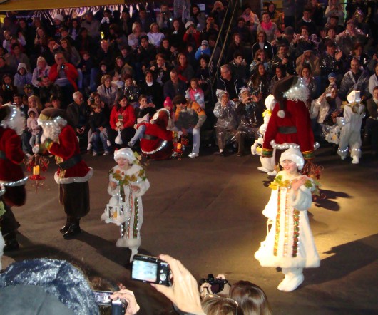 Interação com o público - Desfile de Natal