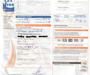 Cheque reembolso - Tax Free
