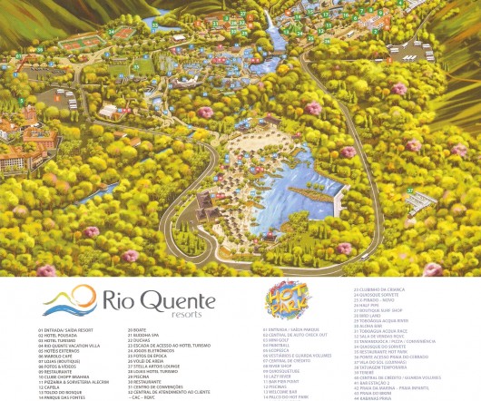 Mapa do Rio Quente Resorts