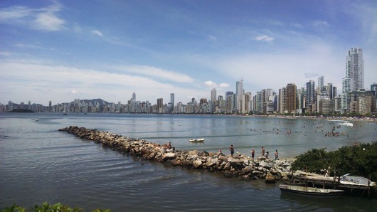 Vista durante passeio de bicicleta em Balneário Camboriú