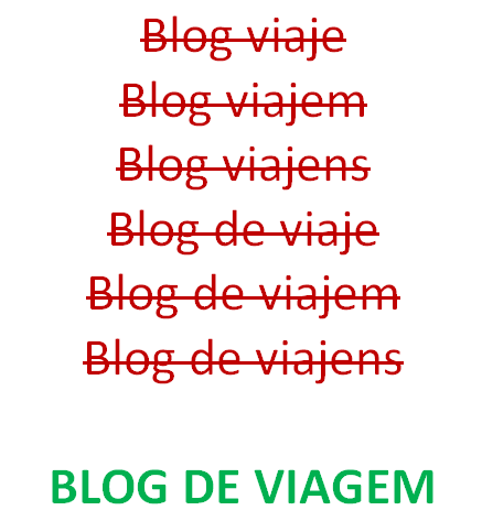 Não é blog viajem! É blog de viagem!