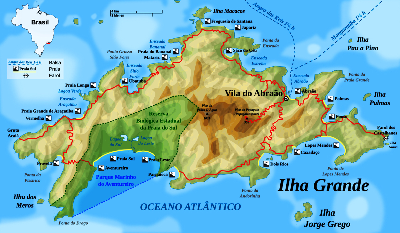 Mapa de Ilha Grande - RJ