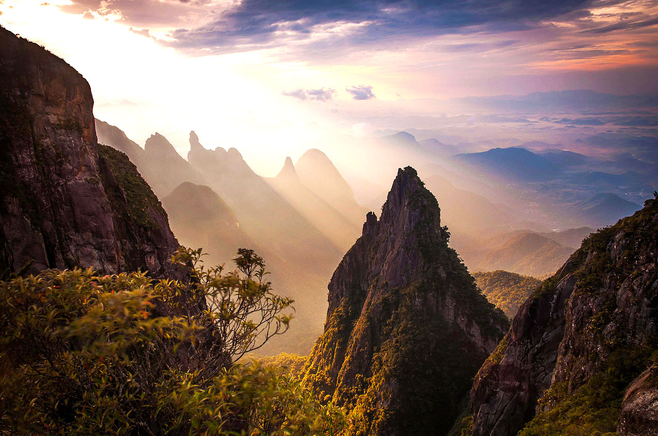 Linda vista do Parque Nacional da Serra dos Órgãos em Teresópolis