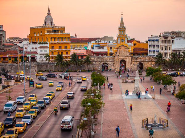 Essa é cidade histórica de Cartagena na Colômbia