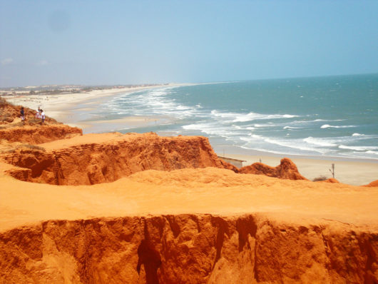 Paisagem das falésias de Morro Branco