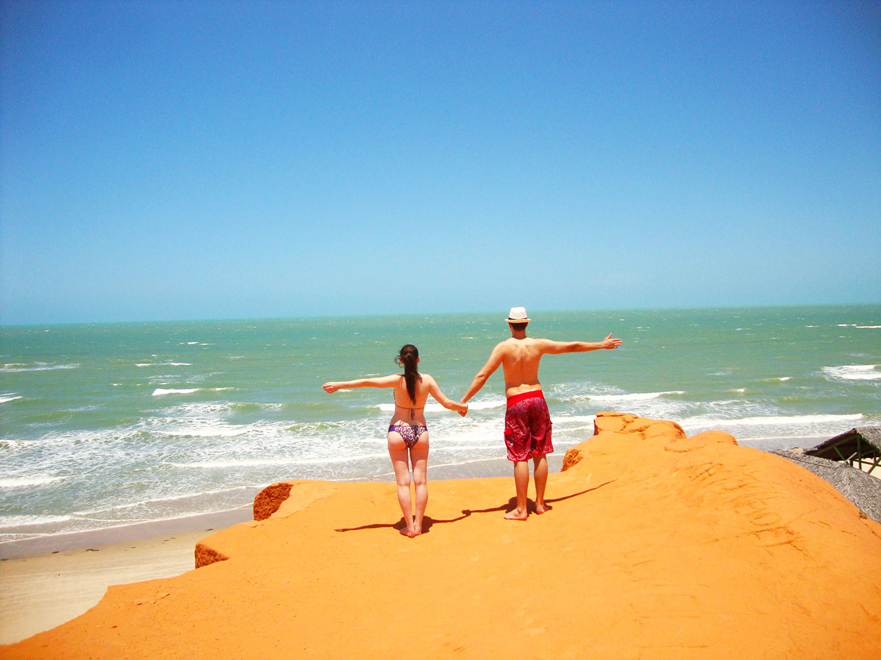 Vista da praia de Canoa Quebrada