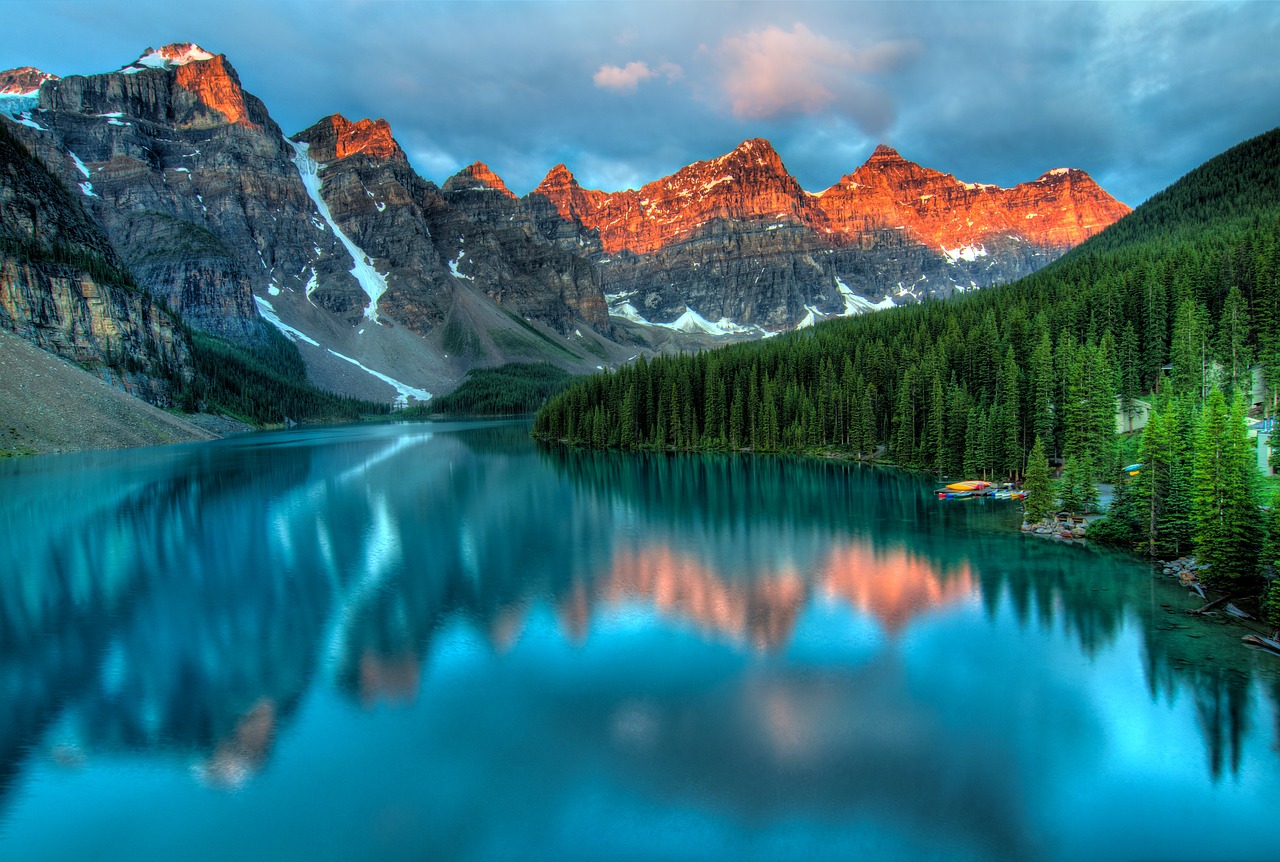 Vista das Montanhas Rochosas do Canadá