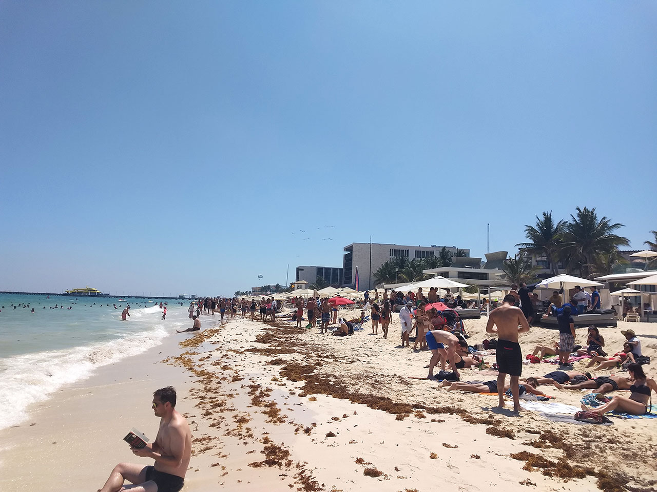 Faixa de areia em Playa del Carmen