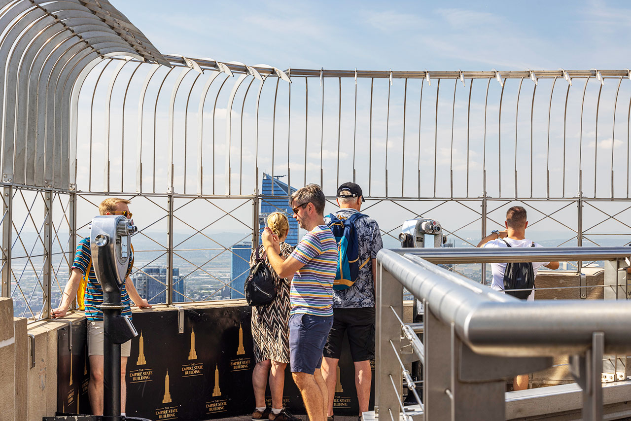 Vista do observatório do andar 86 no The Empire State Building em Nova York