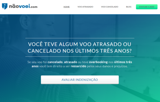 Site da NãoVoei.com ajuda com indenizações