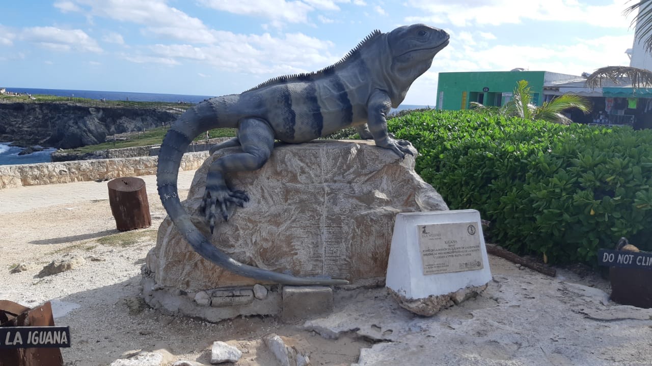 Estátua iguana