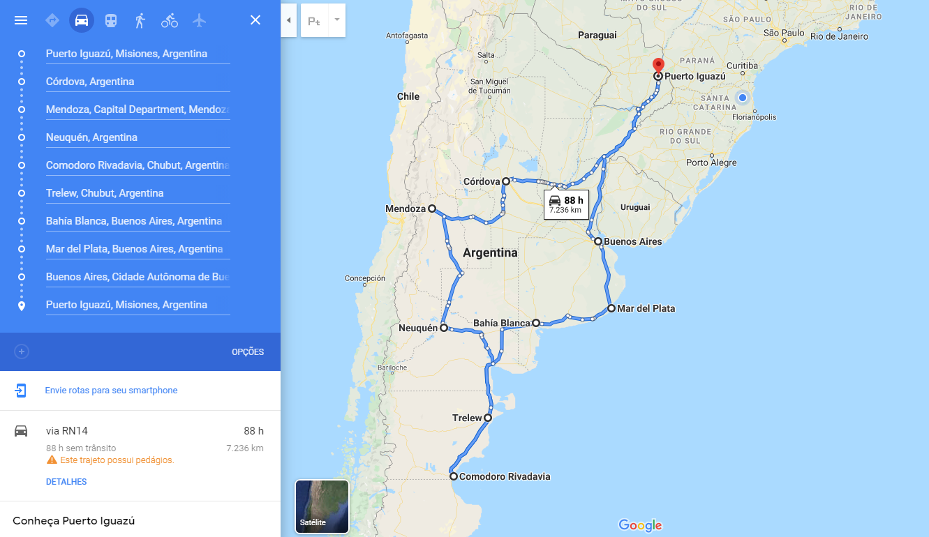 Roteiro para uma viagem multi trechos para o interior da Argentina