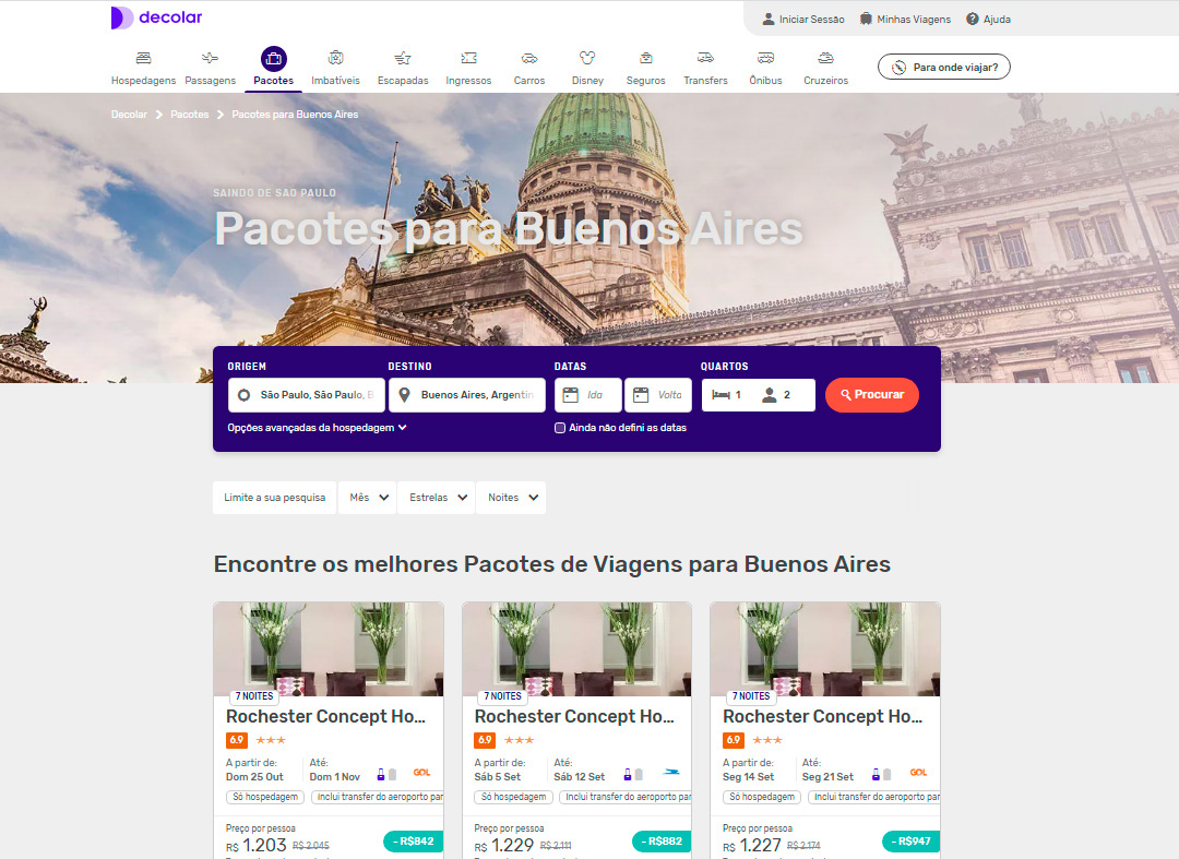 Pacotes de viagem para Buenos Aires