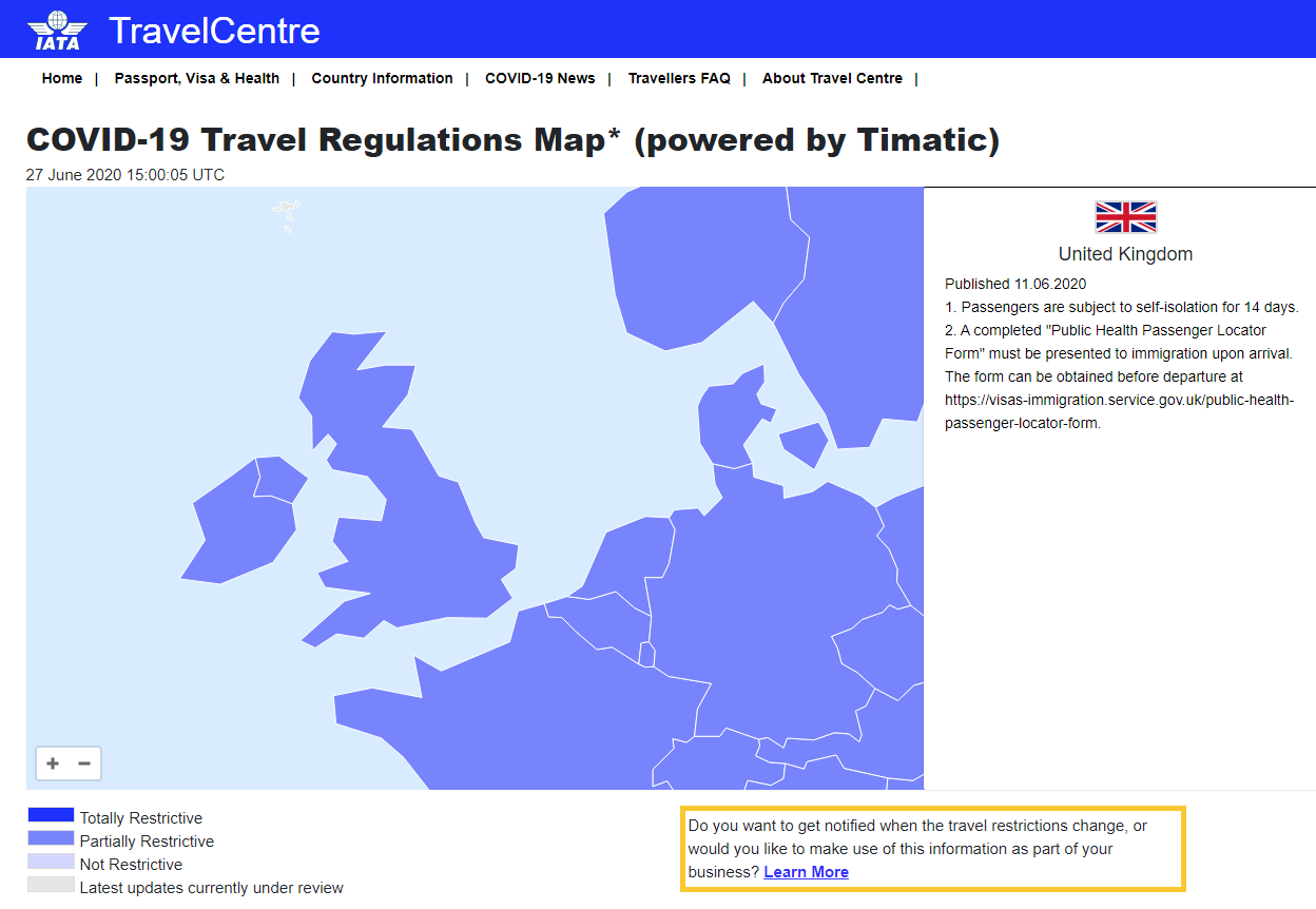 Situação dos aeroportos na Inglaterra