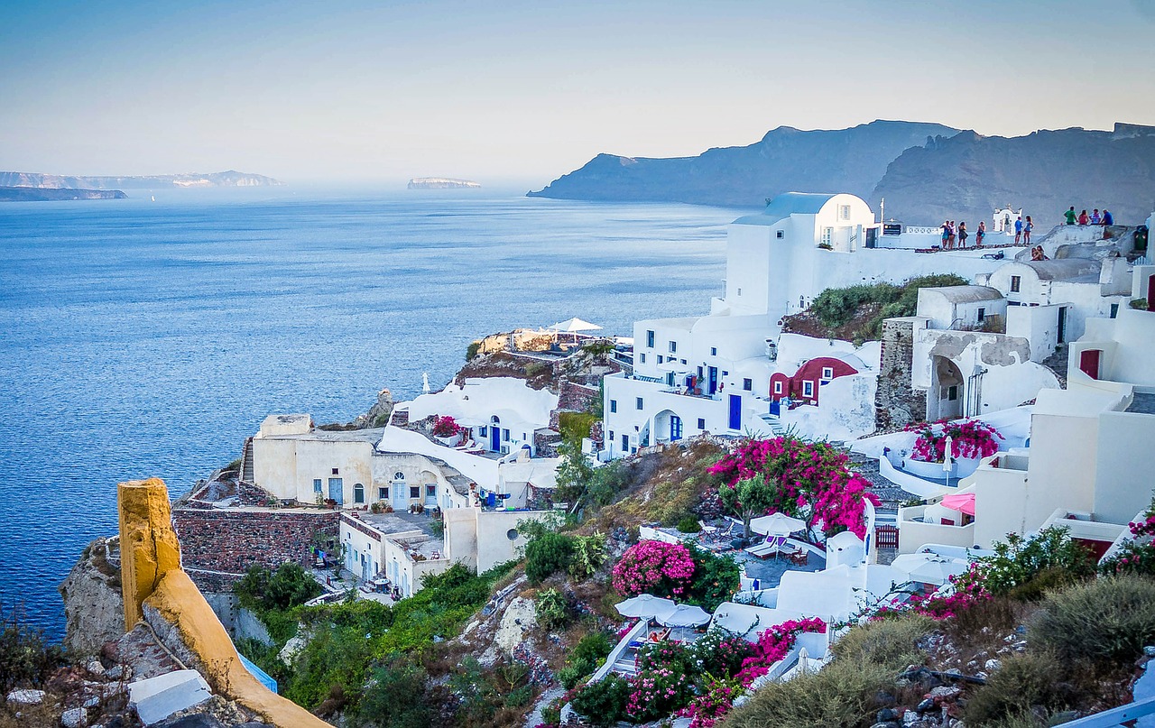 Vista de Santorini na Grécia