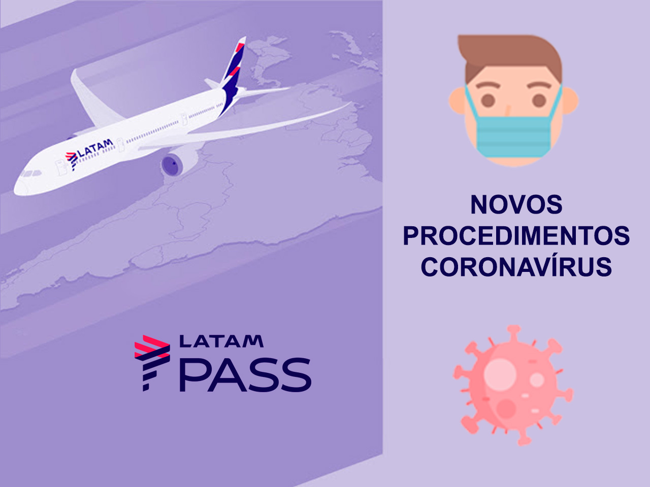 Novos procedimentos Latam Pass para o coronavírus