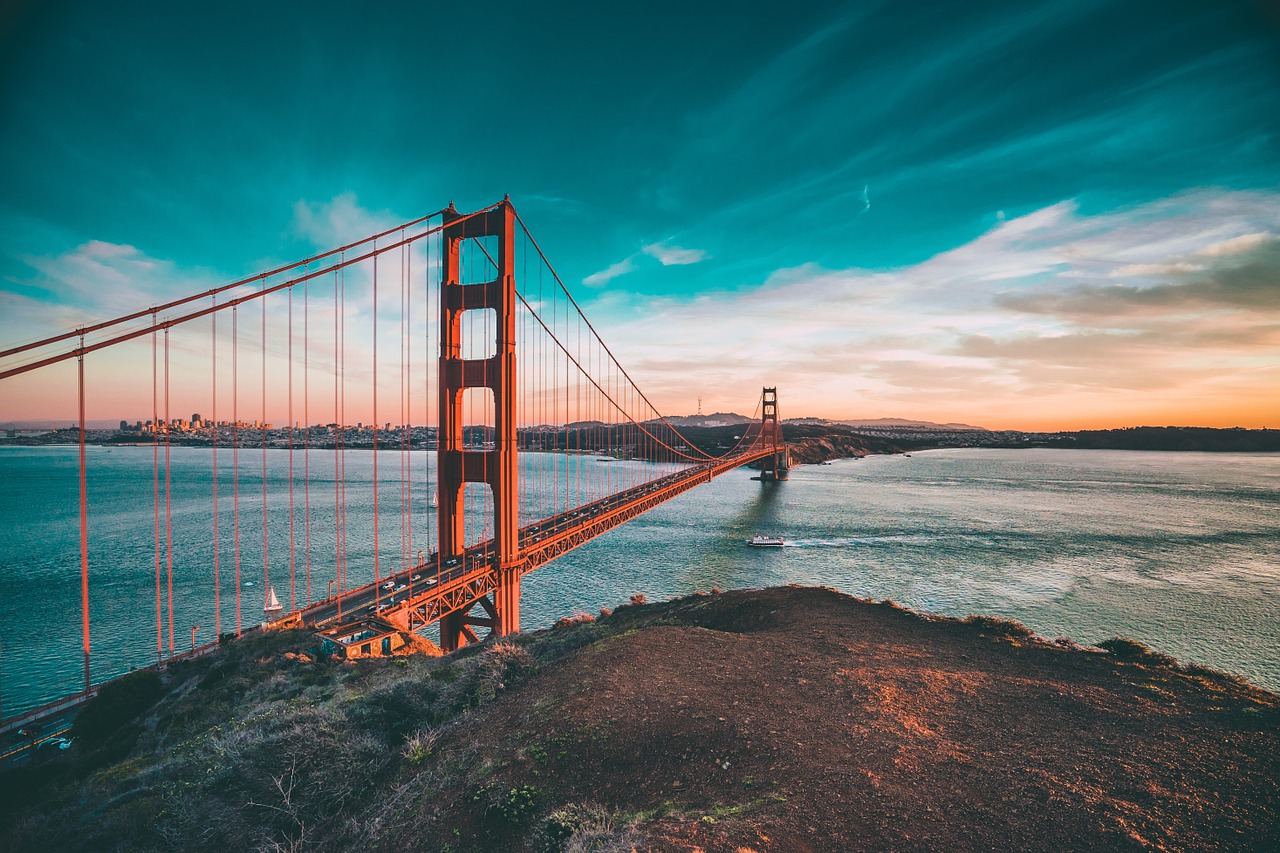 Essa é famosa Golden Gate Bride de San Francisco