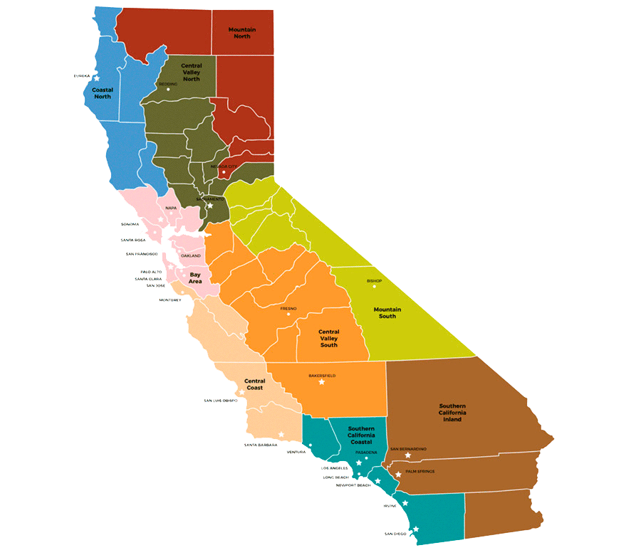Regiões turísticas da Califórnia