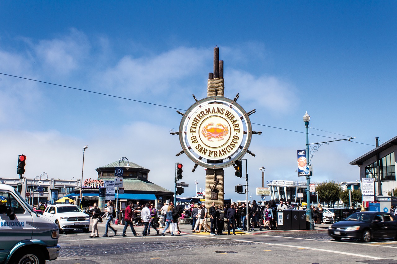 Um dos grandes points de San Francisco é a Fisherman's Wharf