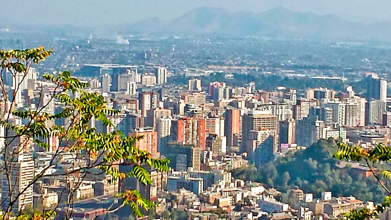 Vista de Santiago do Parque San Cristóbal