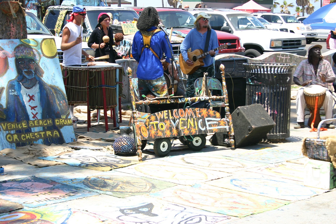 Artistas de rua em Santa Monica