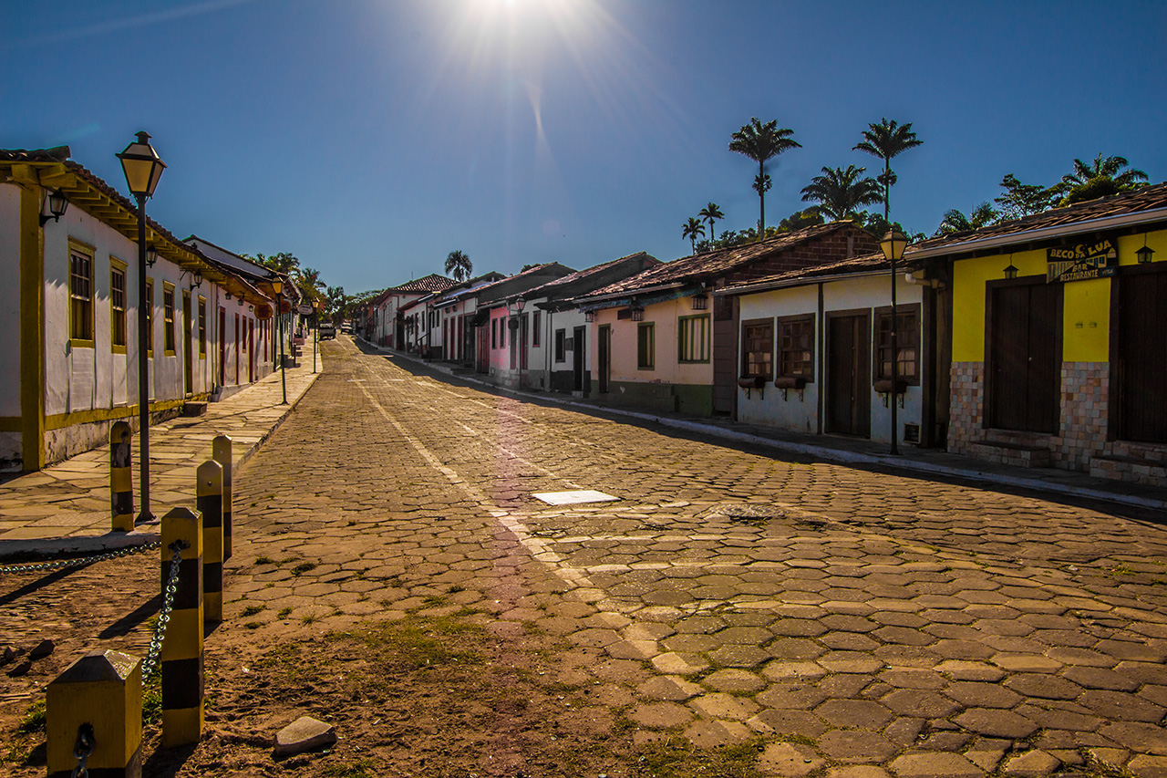Essa é uma das ruas de Pirenópolis em Goiás