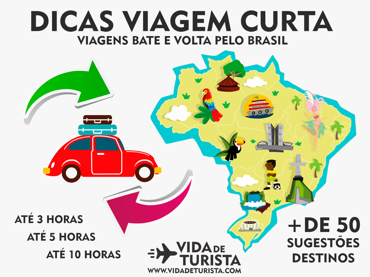 Mais de 50 sugestões de viagem curta pelo Brasil