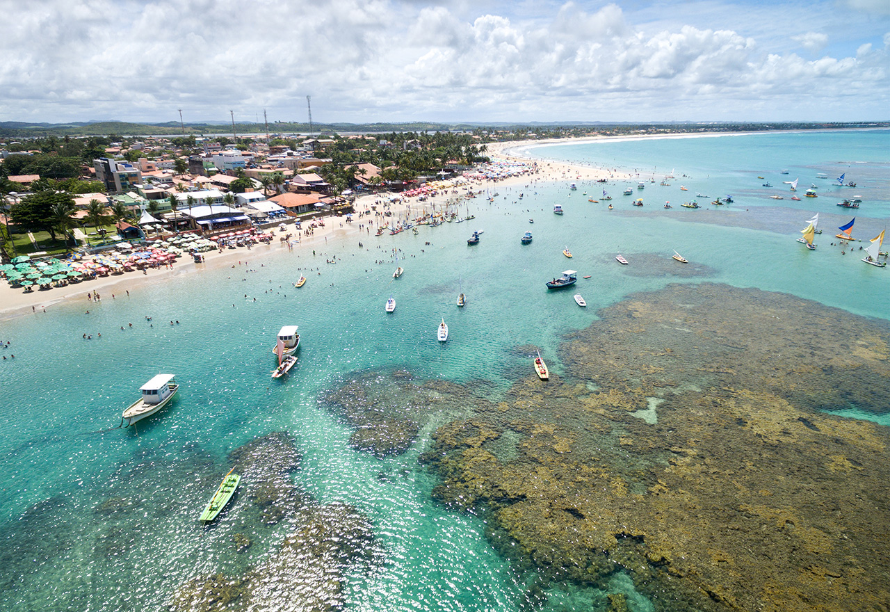 Essas são as belezas da praia de Porto de Galinhas para uma viagem bate volta de Recife