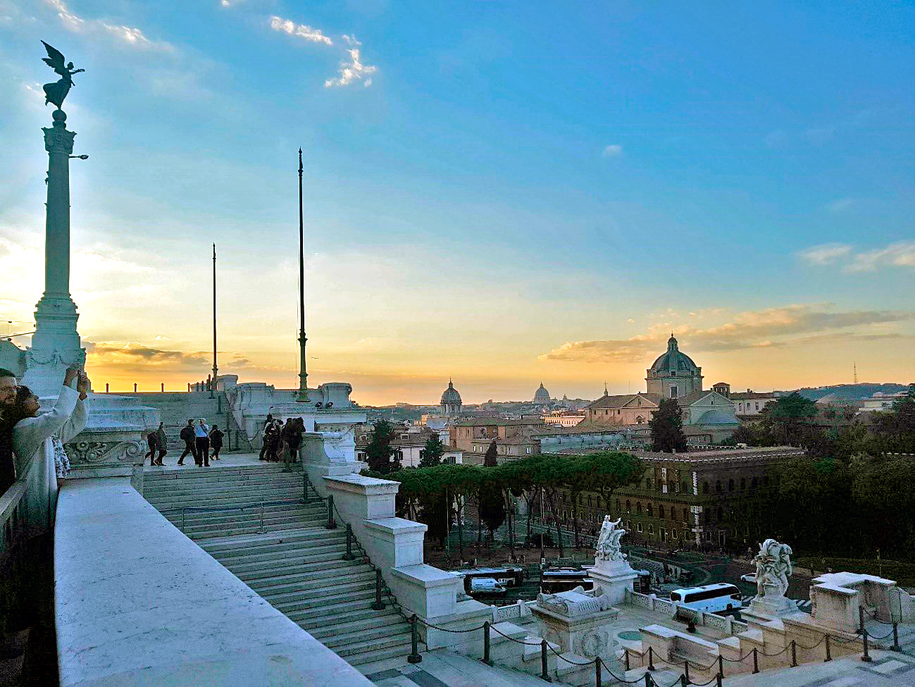 Linda vista de Roma na Itália