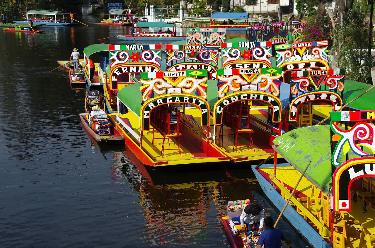 Passeio em Xochimilco na Cidade do México