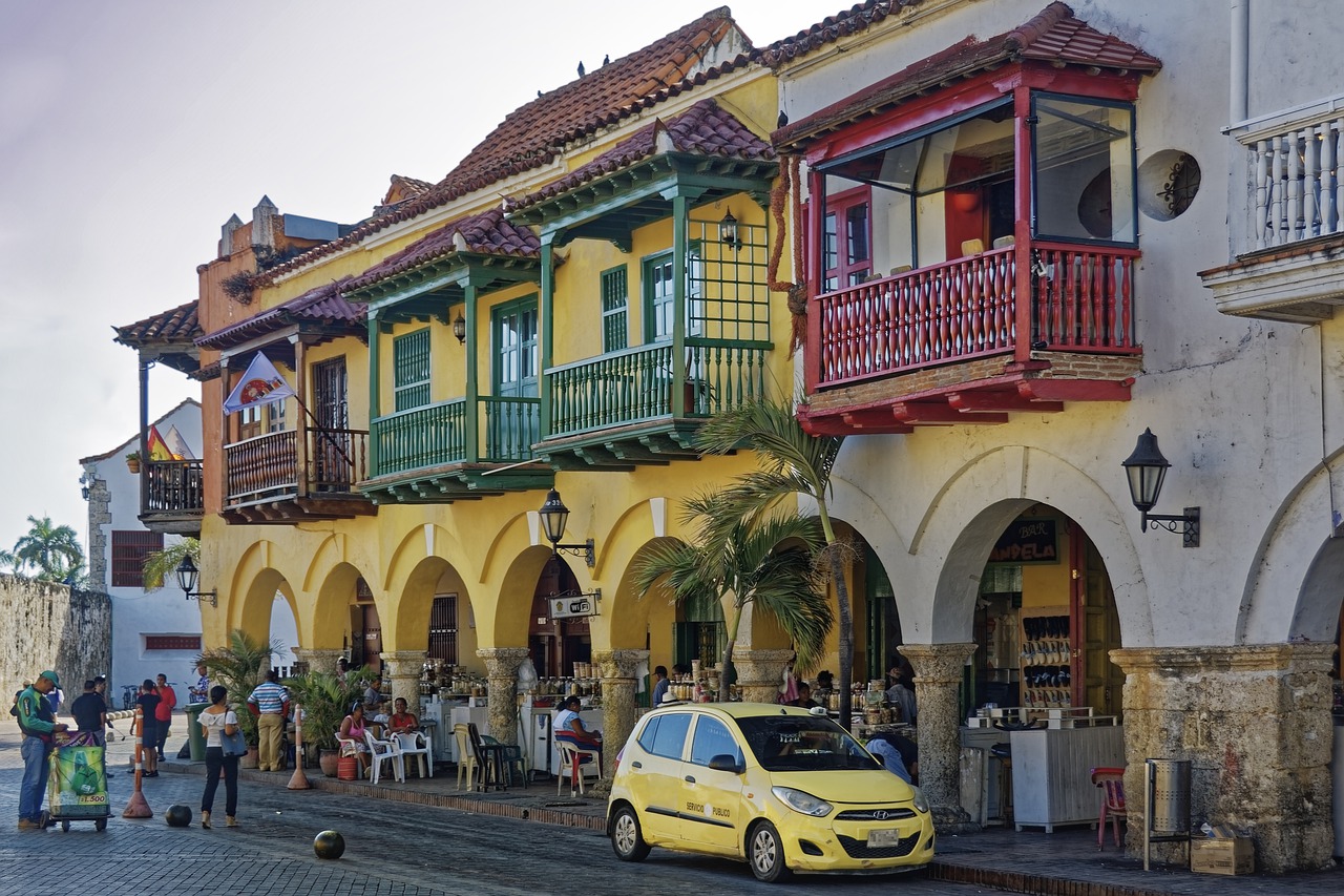 Linda imagem do centro histórico de Cartagena