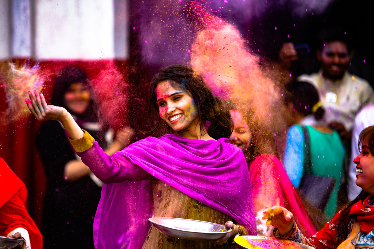 O Festival Holi é um dos mais famosos da Índia