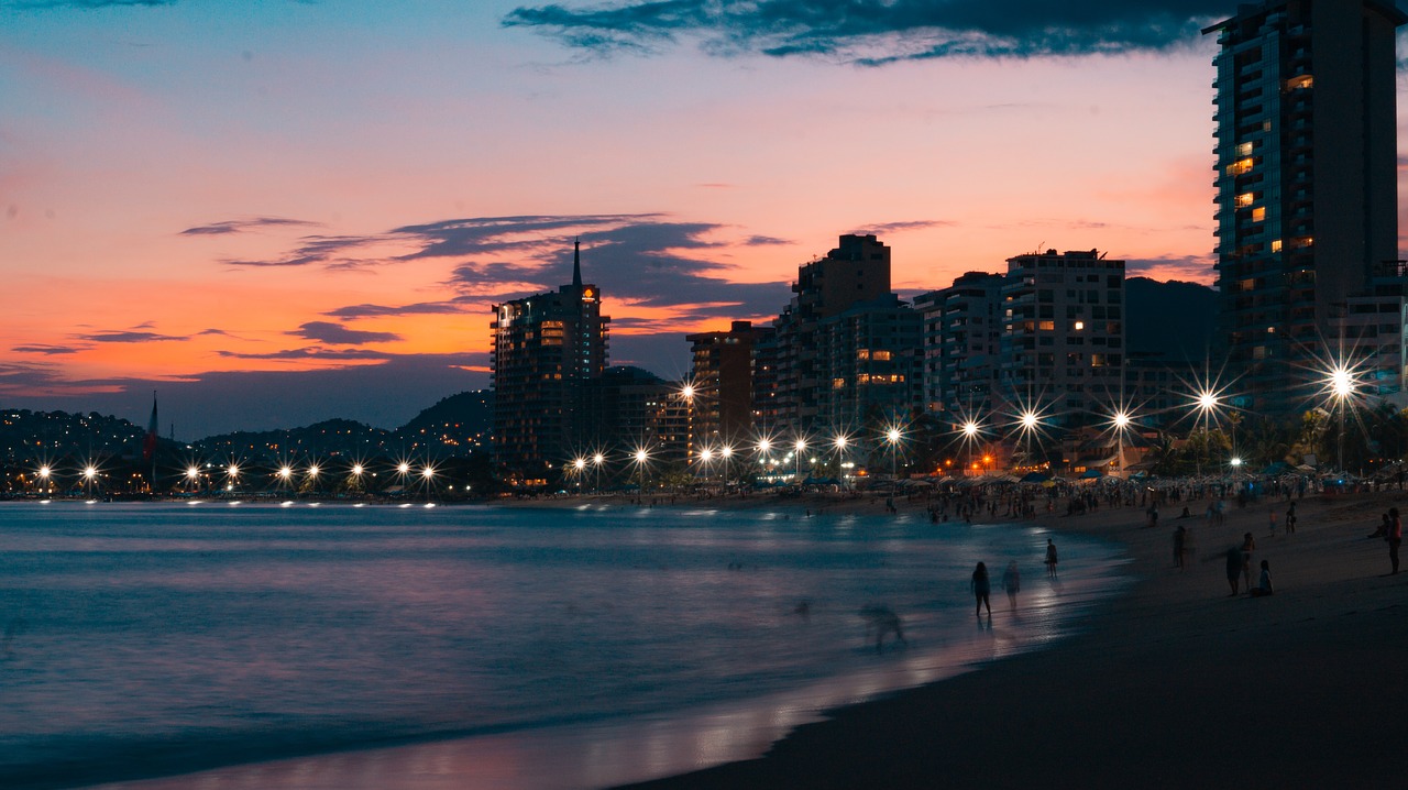 Mais um lindo pôr-do-sol em Acapulco