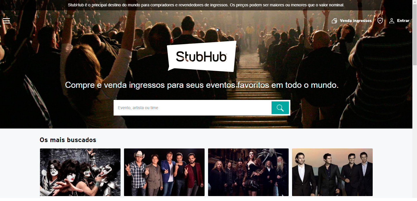 Site da Stubhub