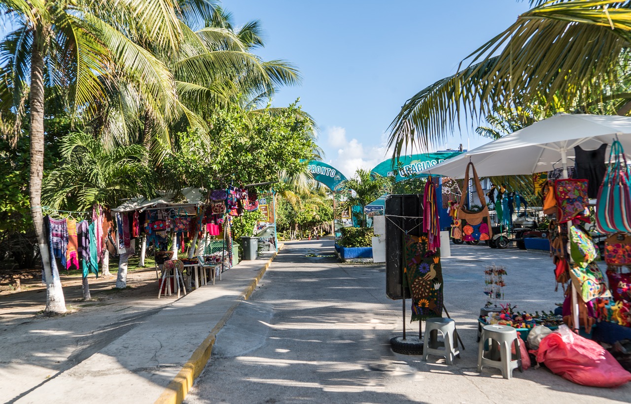 Para fazer compras indicamos o centrinho de Isla Mujeres